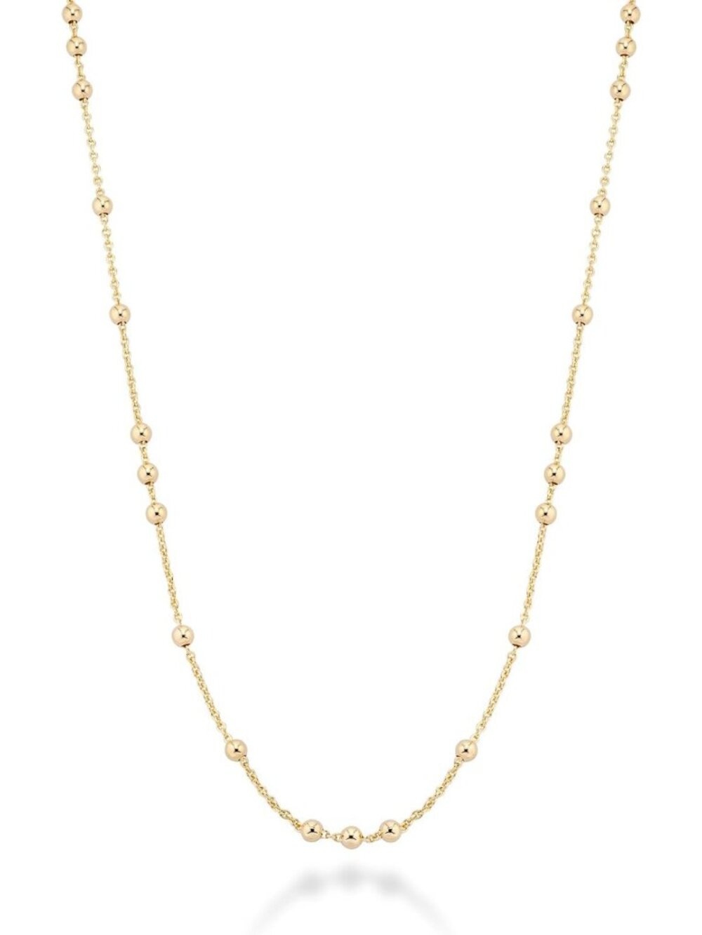 18K Gold Plated Beaded Ball Rosary Long Wrap Layering Necklace for Women, 60